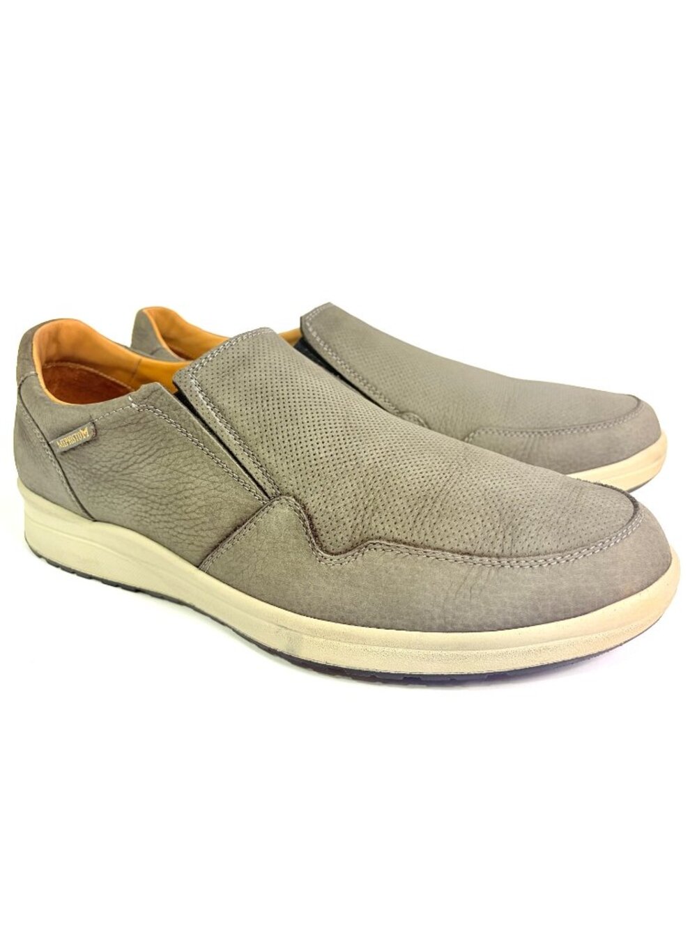 Men's Mephisto 'Valter' Light Grey Slip On Loafer Shoes Size 13 M Perforated